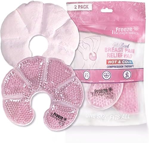 USA Merchant | Hot/Cold Plush Breast Gel Bead Packs by L'AUTRE PEAU Set of 2 Relief for Breastfeeding, Nursing Pain, Mastitis, Engorgement, Swelling, Plugged Ducts | Boost Milk Let-Down & Production