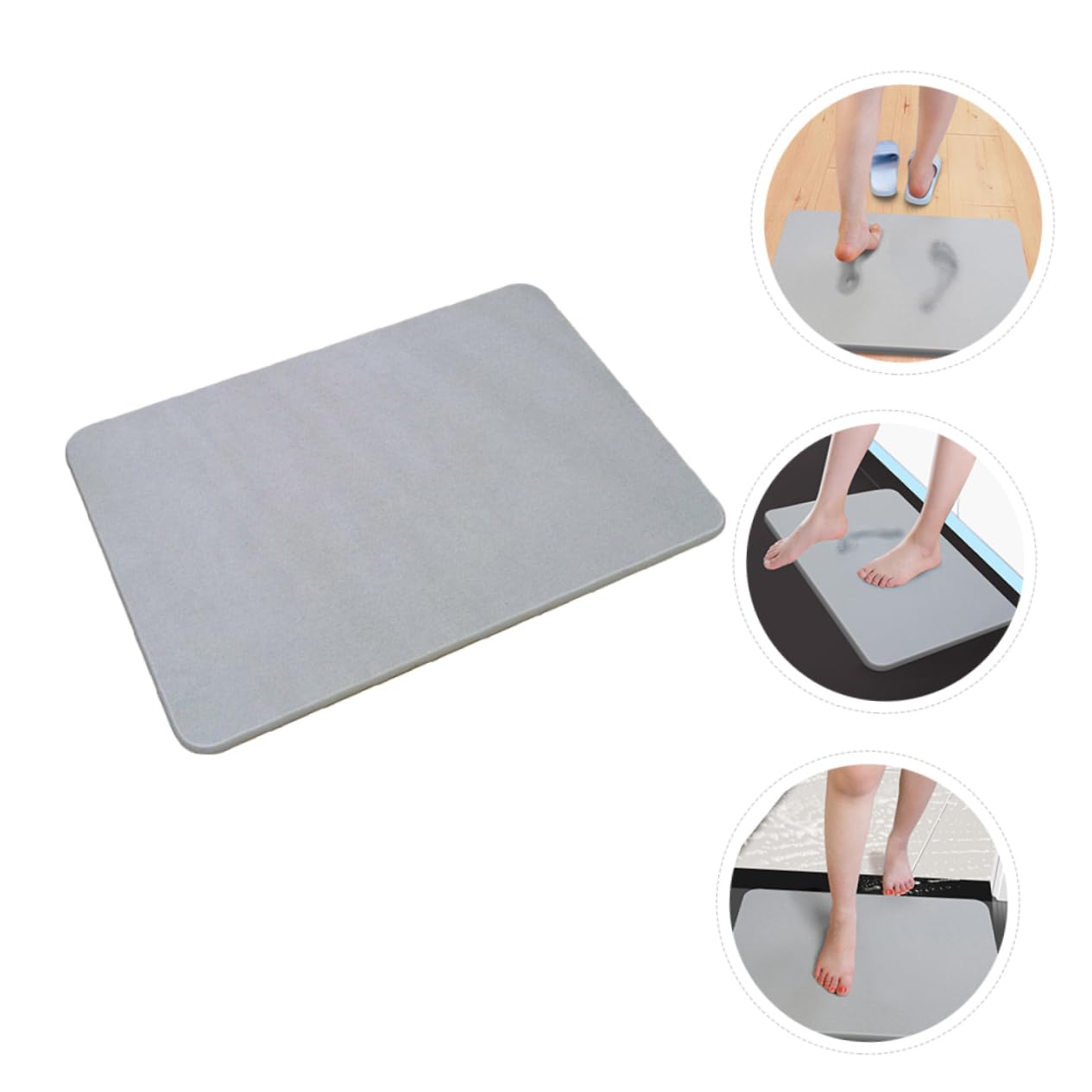Diatomite Tapis de Bain Absorbant Antidérapant, Sol Ménager