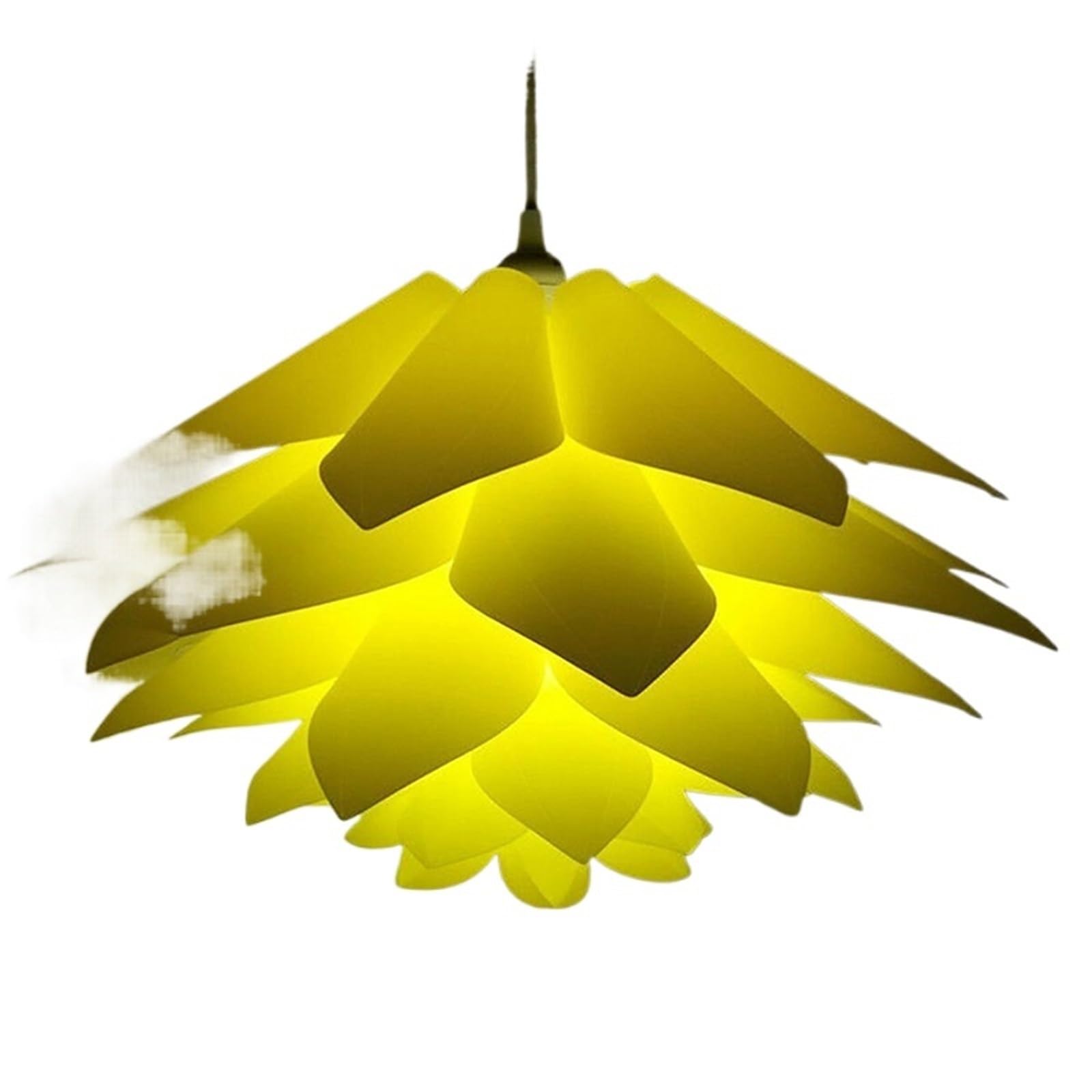 RRYPBOVG Pendant Lights Shade 50 Cm Lotus Chandelier Pendant Lampshade DIY Puzzle Lights Modern for Light Ceiling Decor Indoor(Yellow)