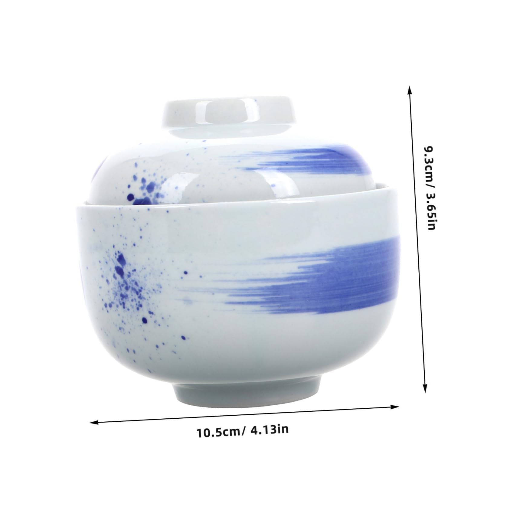 Garneck Microwavable Ramen Bowl Lid Japanese Soup Serving Bowl Traditional Pottery for Soup Rice Dessert