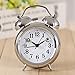 Produktbild RENXIANSEN Bell Wecker mit Nachtlicht, Retro Bell Wecker, Lauter Alarm, Großer Sound Einfach Kreative Wecker, (3 Zoll) Plating Silber