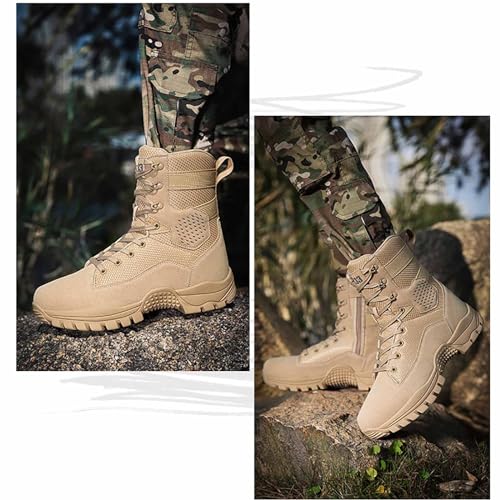 Men's Combat Boots, Side Zipper Desert Jungle Boots, Tactical Hiking Boots for Men, Waterproof Work Boots, Work Boots for Men, Army Work Boots, Outdoor Motorcycle Boots2
