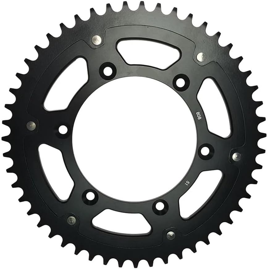 Fit For DR/DR-Z Motorcycle Rear Race Chain Sprocket Of 49T 50T 51T Accessories(49T Black)