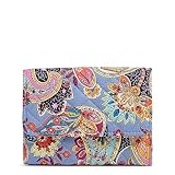 Vera Bradley Women's Cotton Riley Compact Wallet With Rfid Protection, Provence Paisley, One Size