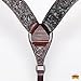 HILASON Western Horse Breast Collar Genuine American Leather Floral Rough Out Dark Brown | for Horses