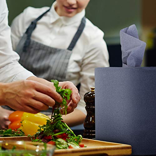 AmazonCommercial Asciugamani in carta riciclata blu, alimentazione centrale, 2 veli, 2700 unità, 6 confezioni da 450 (Confezione da 2) - Immagine 4