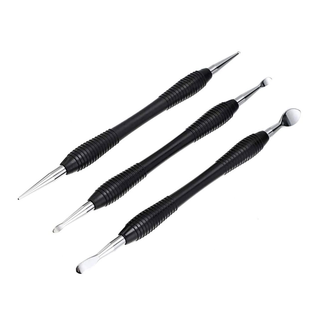 jojofuny 2 Series 2 Juegos De Herramientas Para Tallar Cuero Herramientas De Biselado Herramientas Para Esculpir Herramientas De Punzón Kit De Tallado Artesanal Herramienta 3 piezas*2