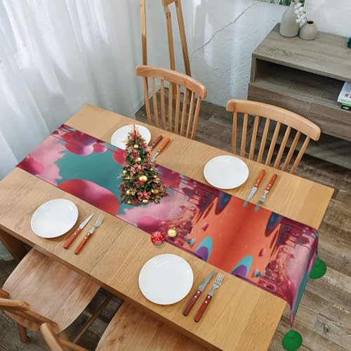 Chemin de table imprimé Candy Land pour salle à manger et table basse - 8