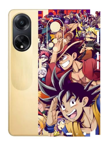 Image of AtOdds - Mobile Back Skin Sticker Wrap Compatible with Oppo F23 (5G) (Coverage - Back+Camera+Sides) (Design - Anime 5)
