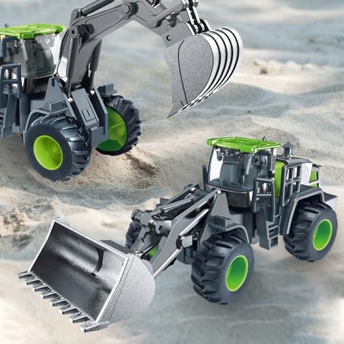 Image of Unbreakable Engineering Vehicle Inertial Excavator Truck for Kids Friction Powered Construction Bulldozer Truck Toy with Realistic Shape Models