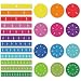 ZazzyKid Magnetic Tiles & Circles Fraction Set, 156pcs, 12 Color Coded, Counting & Math Toys