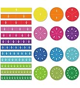 Amazon.com: ZazzyKid Magnetic Fraction Tiles & Circles, 156pcs, 12