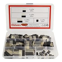 120Pcs 2.54MM 6Pin 8Pin 10Pin 10MM Long Needle Female Pin/Double Row 3-Pins Header Strip Stackable Header for Arduino