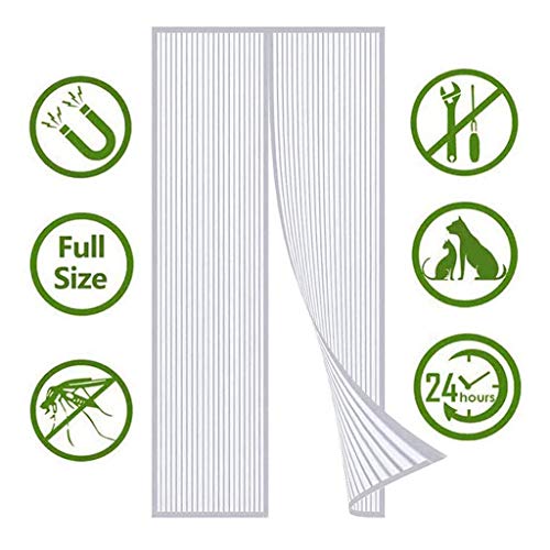 Mosquitera Magnética para Puertas, Cortina Mosquitera Magnética para Puerta de Balcón Sala de Estar Puerta de Patio, Fácil de ensamblar, Se Puede Personalizar