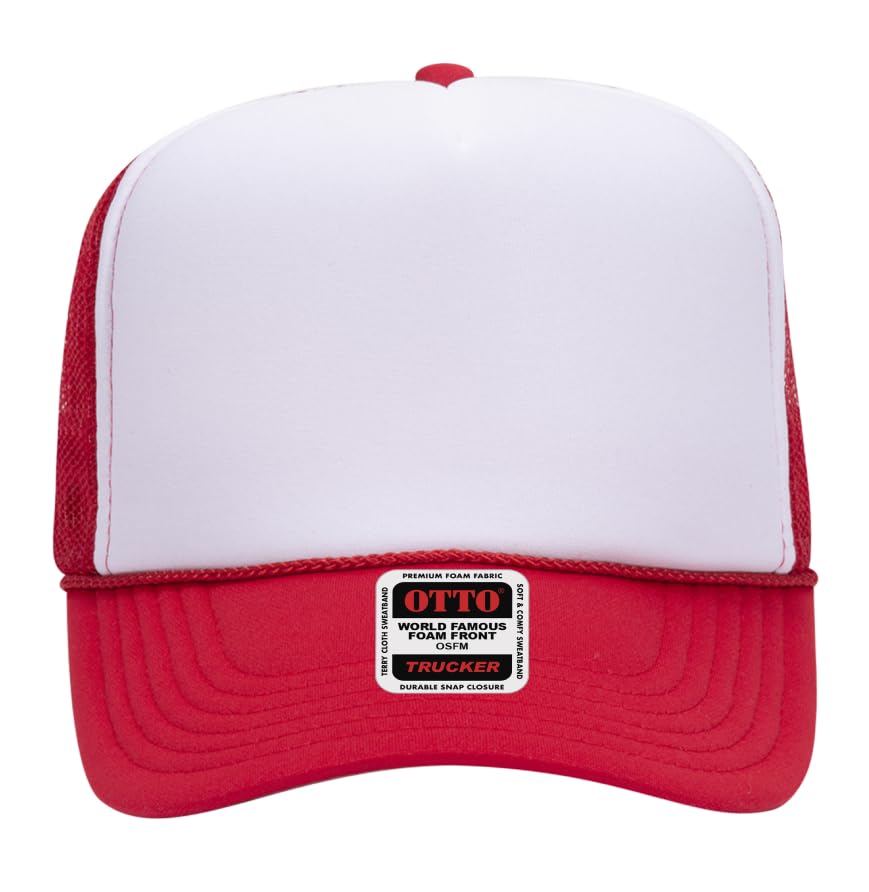 Image of Otto Cap 5-Panel High Crown Mesh Back Trucker Hat