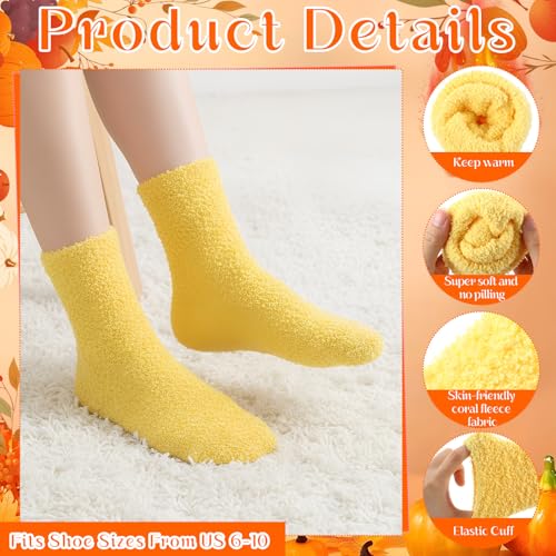 Image of Foaincore 12 Pairs Fuzzy Socks Bulk for Women Cozy Fluffy Slipper Socks Warm Soft Sleeping Gifts for Home