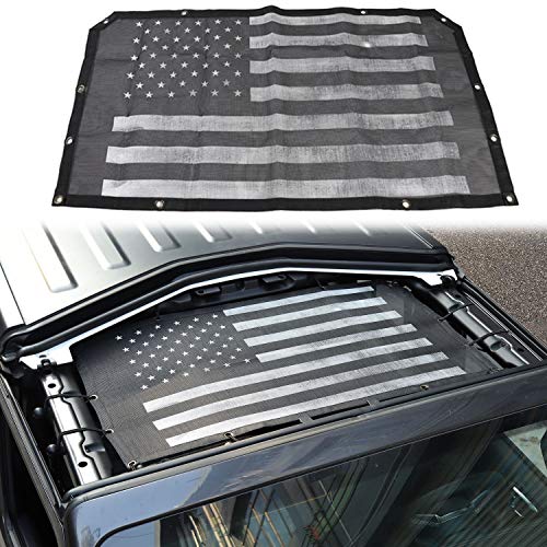 for Jeep JL Sunshade Mesh Top - JeCar Mesh Top Sun Shade JL Front Sunshade UV Protection for 2018-2023 Jeep Wrangler JL 2Door and 4 Doors