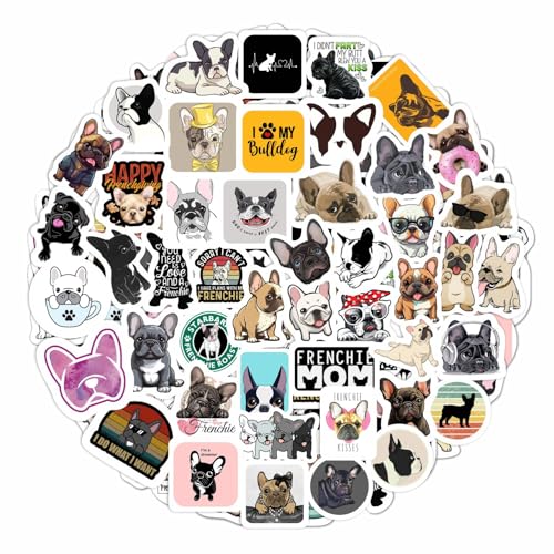 Adesivi con Bulldog Francese - Favors per Feste e Decorazioni a Tema Bulldog Francese - French Bulldog Stickers