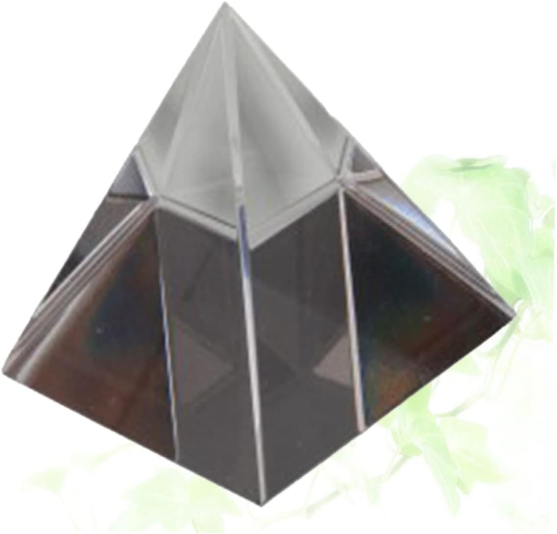 Zerodeko 1Pc Optical Glass Pyramid Prism for Light Refraction and Rainbow Effects for Home Decor Meditation and Science Experiments
