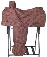 Tough 1 Tough1 Western Total Saddle Cover in Prints Sattelbezug mit Aufdruck, Tooled Leder Braun, 7’’ x 8 1/2’’