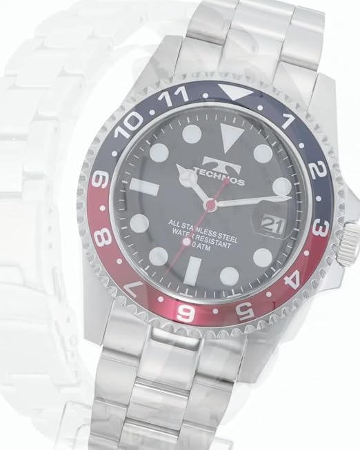 Amazon.co.jp: [テクノス]TECHNOS 腕時計 デイト 10気圧防水 TSM419SN