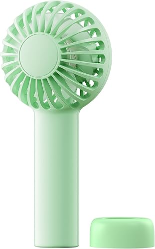 SWEETFULL Mini ventilador portátil potente ventilador de mano recargable, 3 velocidades, ventilador de mano pequeño personal para viajes,