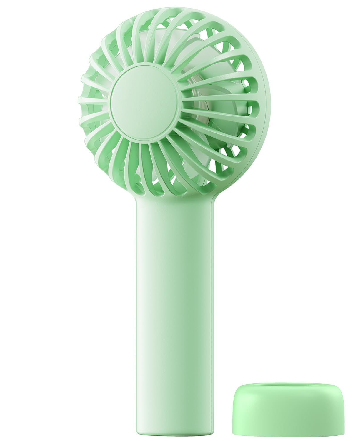 SWEETFULL Mini Portable Fan - Rechargeable Handheld Fan, 3 Speeds Personal Small Hand Gifts for Travel Essentials, Lash, Makeup, Eyelash, Kids, Girls, Women - USB, Cute Design Green