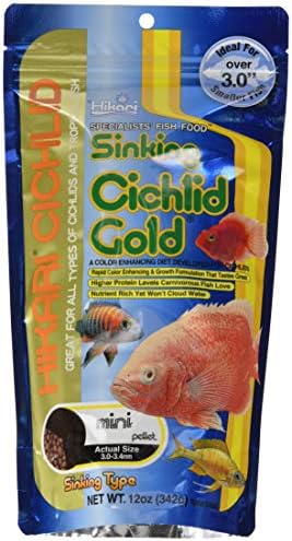 Hikari 12-Ounce Sinking Cichlid Gold Pellets for Pets, Mini