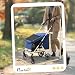 PawHut Hundewagen leicht Hundebuggy aus Aluminium klappbar für Hunde & Katzen Katzenbuggy mit Kissen Netzfenstern Türen Aufbewahrungskorb Katzenwagen Mini-Hundewagen für kleine Hunde Dunkelblau