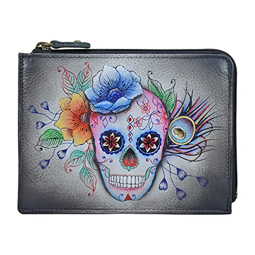 Anuschka Women’s Original Hand-painted Genuine Leather RFID Key Zip Case