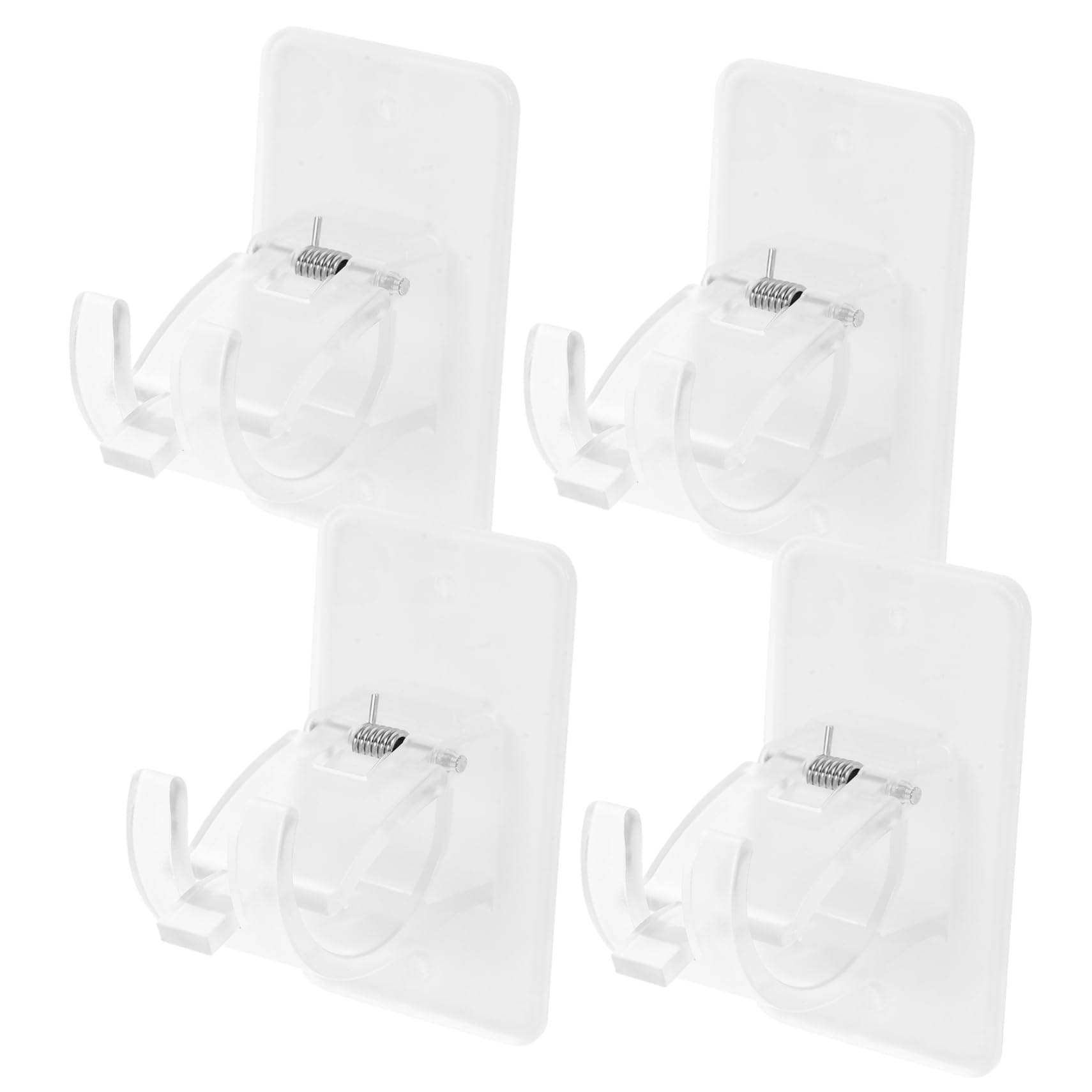 ABOOFAN 5 Ensembles Support De Tringle À Rideau Supports Support De Porte-Serviettes Tringles À Rideaux sans Perçage Cintres De Rideaux Magnétique Ajustable Crochets Plastique 4 Pièces * 5