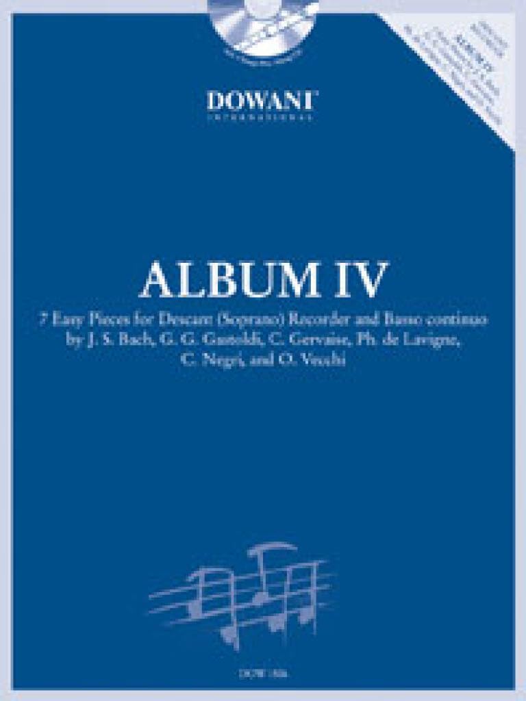 Album IV flûte à bec livre de partitions musicales et CD audio