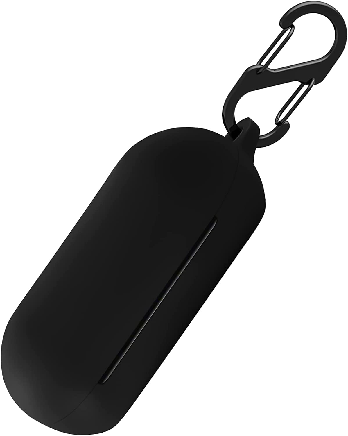 Carrying Case Compatible with Sony WF-C500, Portable Scratch Shock Resistant Silicone Cover with Carabiner (Black)