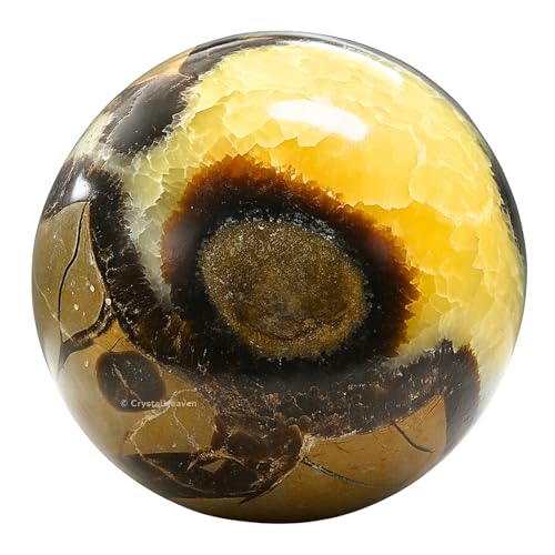 Image of Certified Septarian Crystal Ball for Meditation - Premium Crystal Vastu Items for Home and Feng Shui Items for Good Luck - Ideal for Pooja Supplies and Spiritual Practices (2 inch Inch)