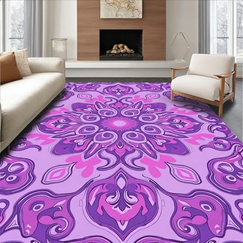 ODIKA Flatwoven High Traffic Area Rug 8x10, Luxurious Velvet Dreamscape