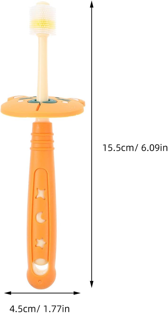 Rotatable Toothbrush 3pcs Soft Bristles Manual Toothbrushes for Ages 1-6 Tooth Brush Set with Color Variety for Oral Care Random Color