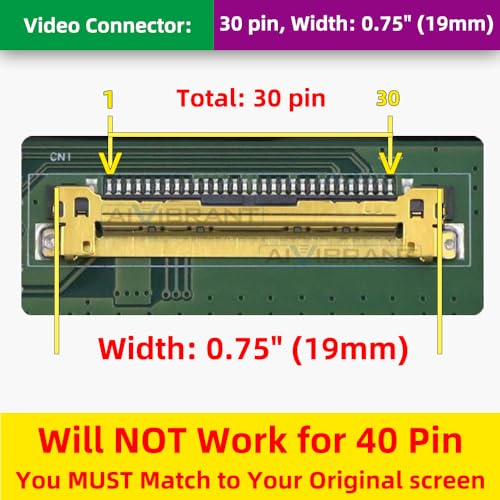 Image of 15.6'' Replacement Screen for B156HAN01.1 B156HAN06.0 B156HAN06.3 B156HTN03.8, FHD 1920x1080, IPS 30Pin, w /Bracket, Non-Touch LED LCD Display Panel