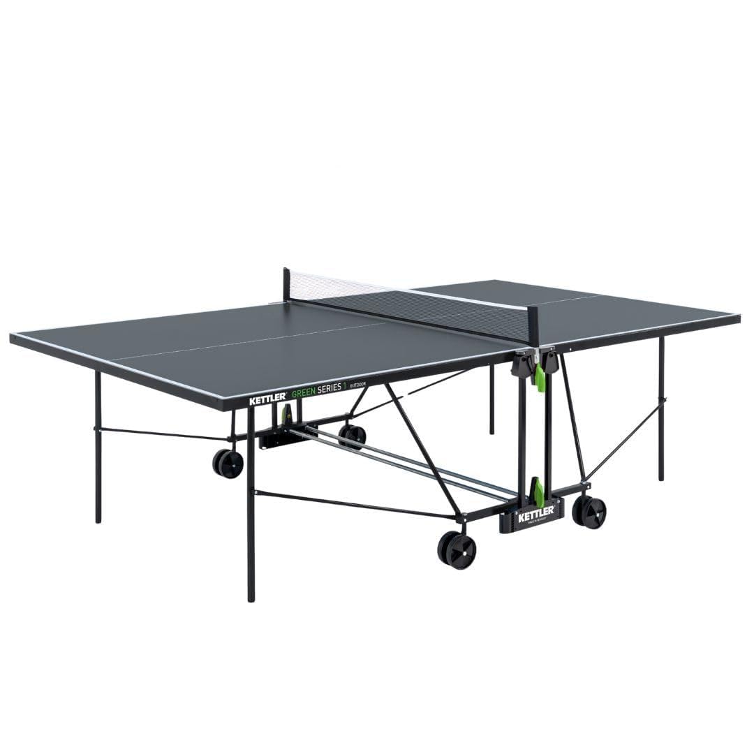 Kettler K1, Placa de Tenis de Mesa para Exteriores, tamaño de Torneo, Robusta Placa de Resina de melamina de 4 mm con Capa superpuesta Resistente a los arañazos
