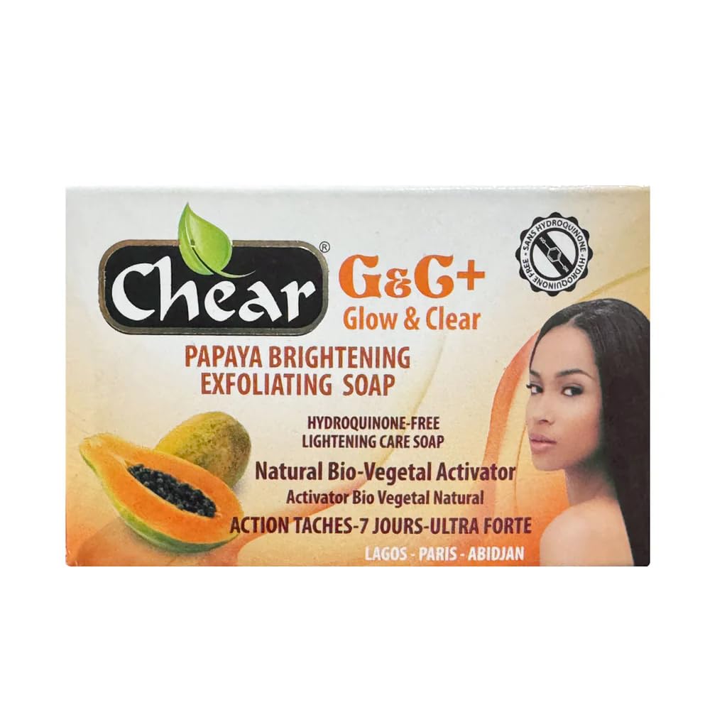 Chear G&C+ Papaya Skin Lightening Whitening Brightening Exfoliating Soap 150g - with natural bio vegetal activator