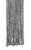 GLOSSY FINISH BLACK BEADS NECKLACE (4 DOZEN) - BULK