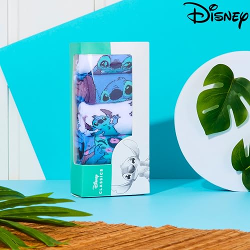 Image of Disney Stitch Ankle Socks for Women, Teens US Size 4-9, Pack of 5 Casual Ladies Socks, Gifts for Her