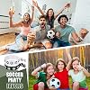 Hanaive 20 Pcs Soccer Hair Ties Elastic Ponytail Holders Football No Crease Ribbon Party Accessories for Girls Women Team Members(Black and White)