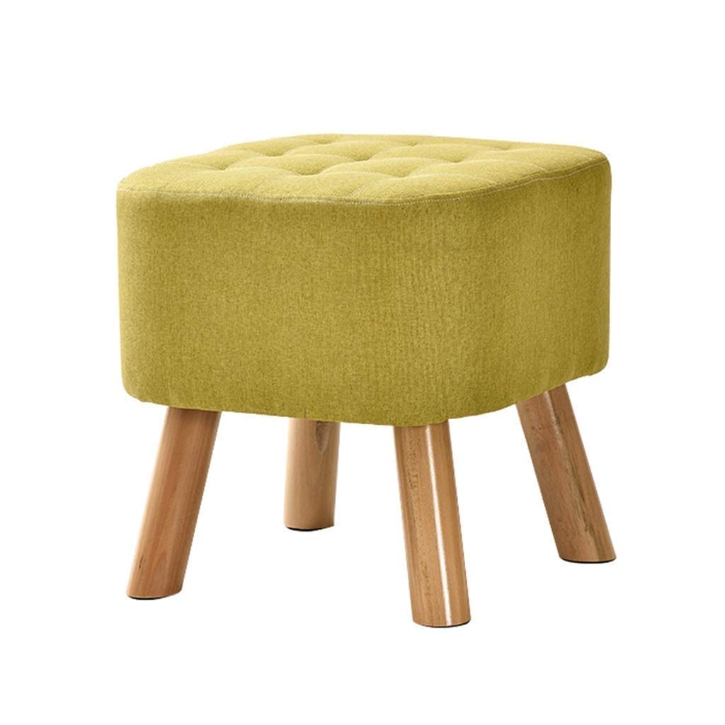 Pouf pouf tabouret de maquillage en bois massif vert pour salon et entrée