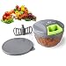 Produktbild MagicLux Tech Mini Manuelle Lebensmittel Zerhacker, Zwiebel Gemüse Prozessor Handheld Schnelle Zerhacker Obst Zerhacker und Slicer, mit großen Mixing Blade, 3 Sharp Edelstahl Klinge (400ml)