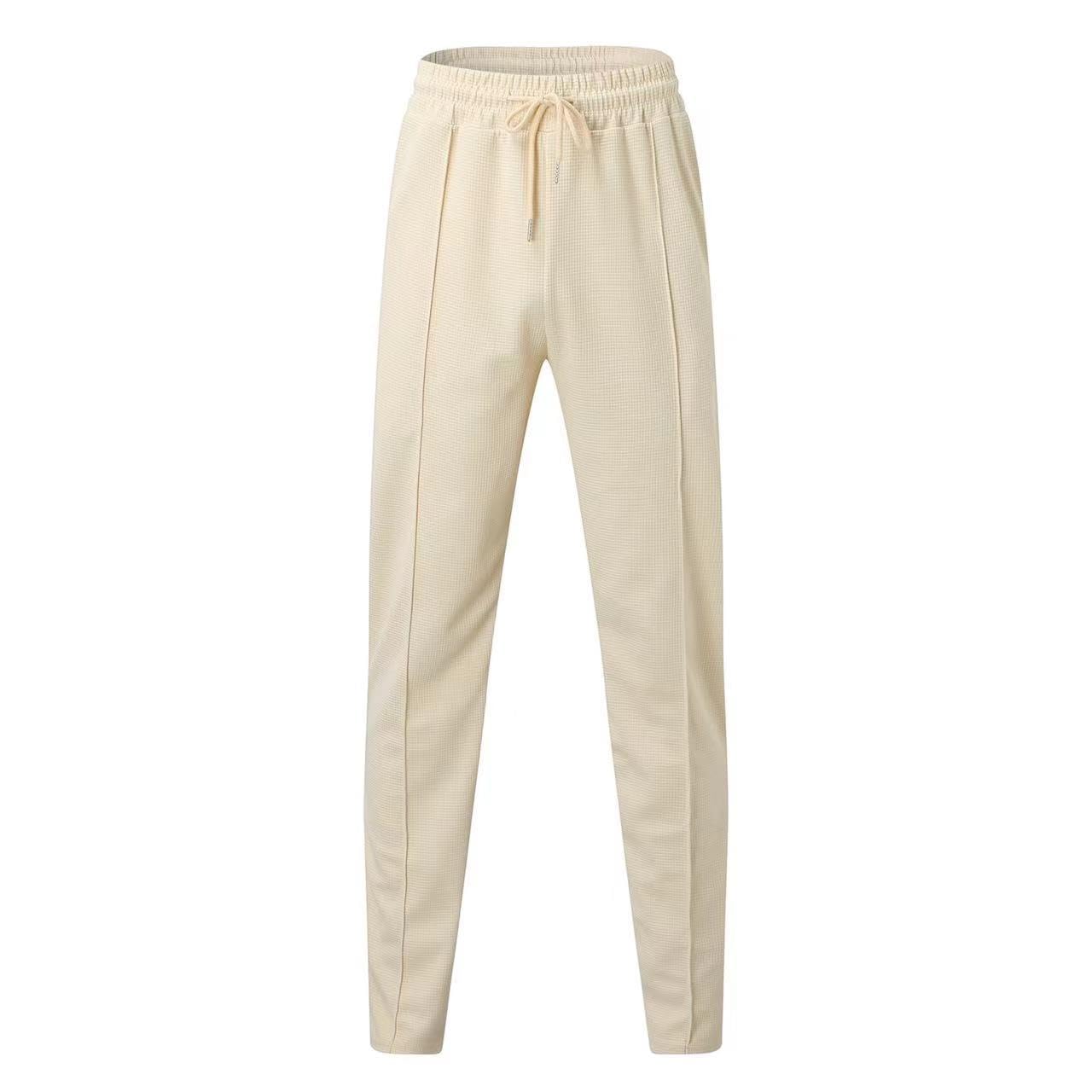 Tracksuits Da Uomo 2 Pezzi Waffle Soft Hoodies Felpa Set Tuta Da Uomo Allenamento Top & Bottom Set Sport Jogging Suit Set