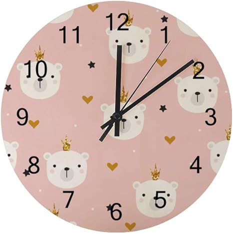 Amazon Co Jp 掛け時計 おしゃれ サイレント ファッション時計 クマのピンクの背景 寝室 リビングルーム パーソナライズデザイン 木製時計 直径30 Cm ホーム キッチン Amazon Co Jp 掛け時計 おしゃれ サイレント ファッション時計 クマのピンクの背景 寝室 リビングルーム パーソナライズデザイン 木製時計 直径30 Cm ホーム キッチン