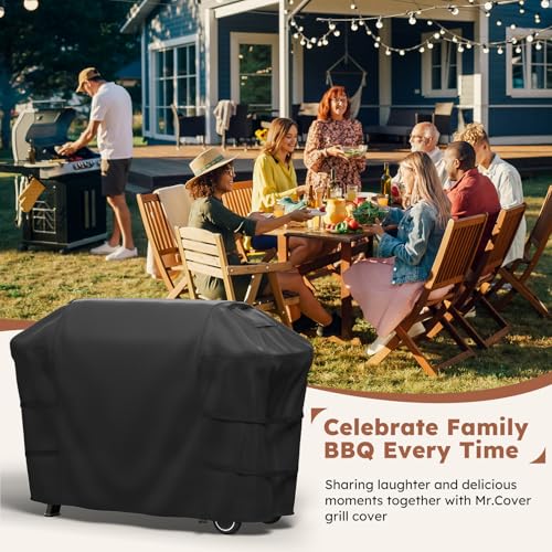 MR. COVER Grill Cover 63 Inch for 300 Series and New 2022 Genesis 300, 600D BBQ Cover for Weber Spirit Grill Cover- Outdoor Covers Waterproof Heavy Duty, Compared to Weber 7757 by MR. COVER - Used condition - Image 7