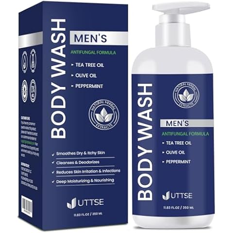 Uttse Tea Tree Body Wash: Antifungal Soap for Men - Eliminates Body Odors & Skin Irritations - 11.8fl oz/350mL Cover