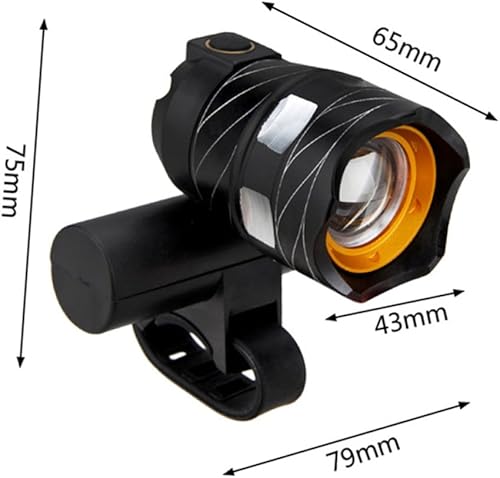 Miniatura 9 de Alipis Faro delantero de bicicleta de montaña con montaje ajustable, lámpara frontal LED compacta para conducción nocturna y ciclismo de carretera,