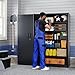 Yizosh Metal Garage Storage Cabinet with 2 Doors and 5 Adjustable Shelves - 71